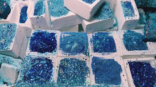 💙💥SPARKLE BOMBS💥💙 6k Celebration Pt1 🥳 Glitter Sand Powder amp Crispy Fresh Blocks  ASMR 💚 [upl. by Tartan767]