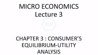 Economics Revision Class 12th11th  Chapter 3  Consumer’s Equilibrium  Utility Analysis [upl. by Godewyn72]