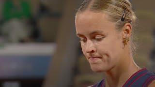 karolina Schmiedlova Crying after Lost Semifinal in Paris Olympic vs Donna Vekic Highlights [upl. by Ahcirt]