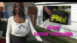 RYOBI Snow Thrower Review  EASY Snow Removal Product to USE [upl. by Aihtela]