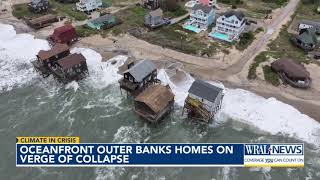 Oceanfront Outer Banks homes on verge of collapse [upl. by Notlil456]