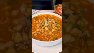 Sopita de Conchitas con Carne Molida Fast Easy Recipe shorts [upl. by Ahsiemaj]