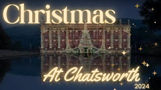 Chatsworth at Christmas 2024  Christmas market  Light trail  Drone footage  Derbyshire dales [upl. by Annatnom615]