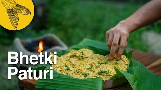 Bhetki paturi recipe 4 ways—Bhetki fillets steamed in bananaleaf parcels—Bengali fish paturi [upl. by Keverian133]