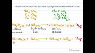 Class 10 Acid amp Bases 43JMetal carbonates Hydrogen carbonates with acids [upl. by Vivienne937]