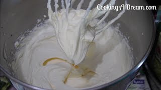 Cream Cheese Whipped Cream FrostingCooking A dream [upl. by Berghoff207]