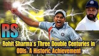 Rohit Sharmas Three Double Centuries in ODIs A Historic Achievement [upl. by Ennavoj]