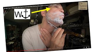 Straight Razor Shave with Saly Savons Cold Saponified Shaving Soap Made in France  Thiers Issard [upl. by Rundgren]