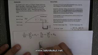 Akışkanlar Mekaniği Pitot Tübü Sorusu Cevabı [upl. by Cirda]