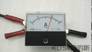 KDSI BP670 AC15A analog panel meter ampere meter Video [upl. by Trixie]