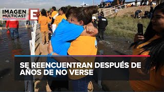 Abrazos no muros Familias migrantes se reúnen en la frontera entre México y EU [upl. by Olgnaed]