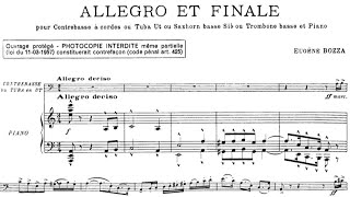 Eugène Bozza  quotAllegro et Finalequot for Double Bass and Piano [upl. by Radu383]