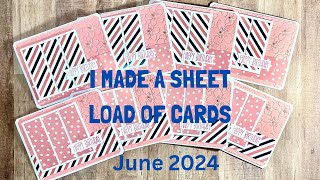 I made a Sheetload of cards June 2024 SheetLoad of Cards [upl. by Ase354]