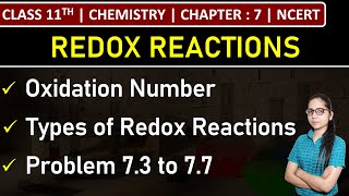 Class 11th Chemistry  Oxidation Number  Types of Redox Reactions  Problem 73 to 77  Chapter 7 [upl. by Ayahsal]