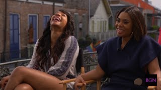 REAL Talk with quotGirls Tripquot Stars Regina Hall and Tiffany Haddish [upl. by Norga]