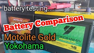 yokohama battery vs motolite gold comparison tips [upl. by Farlee]