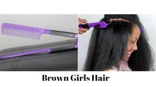 Straightener Hair Styling V Shape Comb Review [upl. by Zildjian21]