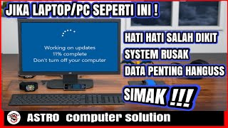 CARA MENGATASI WORKING ON UPDATES PADA WINDOWS 10  Laptop amp Komputer [upl. by Atter]