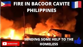 Fire in Bacoor Cavite Philippines Sending some help To the homeless [upl. by Drahsar]