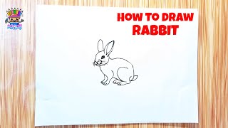 Easy Rabbit Drawing Tutorial for Beginners [upl. by Nollaf346]