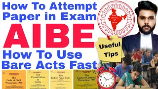 How to attempt AIBE examhow to use bare act in AIBE examaibe exam preparationaibe tips aibe18 [upl. by Joelly]