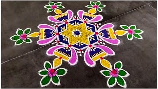 Karthigai Deepam Special Rangoli Design  New Year  Sashti Pooja  Kolam  Rangoli  Easy  Muggulu [upl. by Annah]