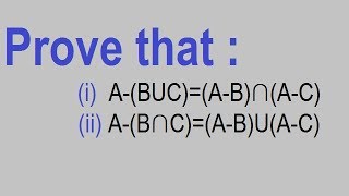 Sets operations proof  Set theory proof in hindi [upl. by Algernon]