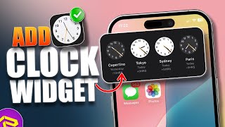 How to Use a World Clock Widget on iPhone Home Screen  Add Multiple Clock Widgets on iPhone [upl. by Roshelle424]