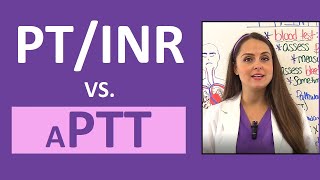 PTINR vs aPTT PTT Nursing Explained NCLEX Lab Values [upl. by Crin511]