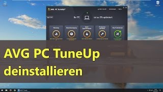 AVG PC TuneUp deinstallieren [upl. by Okime]