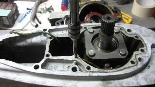 OMC electric shift swivel housing outdrive repair [upl. by Lehteb]