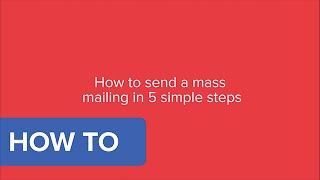 How to send a mass mailing in 5 easy steps in Marketing  SuperOffice CRM 8 [upl. by Cynarra]