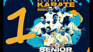 TATAMI 1  DIA 1  PANAMERICANO SENIOR KARATE URUGUAY 2024 [upl. by Acsicnarf]