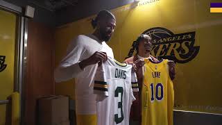 Anthony Davis and Packers Jordan Love Jersey Swap Postgame  Nov 8 2024 [upl. by Joachima639]