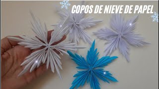 DIY Copos de Nieve de Papel  Paper snowflakes [upl. by Recha]