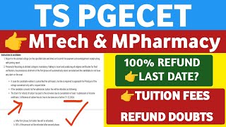 TS PGECET Refund Process Rules and Last DateStudentUpdates247 [upl. by Emmeram]