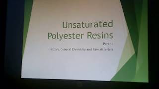 Unsaturated Polyester Resins part 1 [upl. by Ursi763]