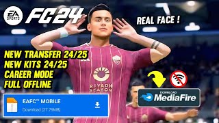 FIFA 16 MOD 24 ANDROID OFFLINE ALL TOURNAMENT NEW KITS 2425 LATEST TRANSFER amp CAREER MODE [upl. by Vallie]