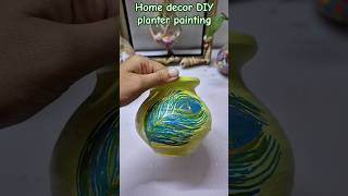 DIY Painted Terracotta Planter with Money Plant  Easy Home Decor [upl. by Ettereve562]