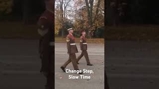 Change Step in Slow Time army marching armyparade militaryceremony cadet airforce drill [upl. by Enitselec]