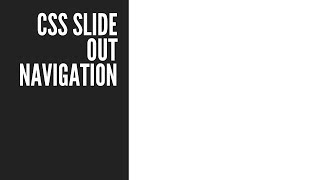 CSS Slide Out Navigation  Styling Part 12 [upl. by Anastos]