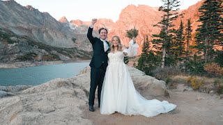 Jess and Logan  Beautiful Sunrise Mountain Elopement in Indian Peaks Wilderness Colorado [upl. by Ahola]