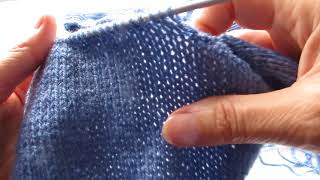 LKC 25 Transferring stitches at neck onto needles [upl. by Towbin]