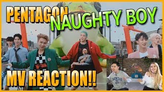 SectionTV KPOP PENTAGON Naughty Boy MV Reaction w David from DKDK [upl. by Adelaida]