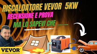 RISCALDATORE DIESEL VEVOR 5KW DIESEL HEATER recensione test e prova solo con batteria [upl. by Ihcur]