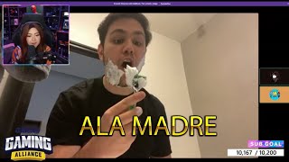 JUANSGUARNIZO SE RASURA LA BARBA EN STREAM CON ARI ll ALA MADRE [upl. by Jared]