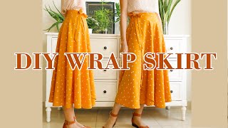 DIY Wrap Skirt From Scratch  Pattern Making And Sewing Tutorial [upl. by Abehsat]