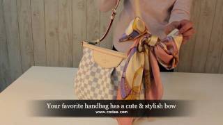 How To Tie a Bow on a Handbag with a Silk Scarf [upl. by Dobbins]