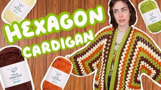 Crocheting a Hexagon Cardigan with Hobbii Yarn [upl. by Marriott]