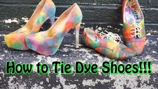 DIY How to Tie Dye ShoesMona B [upl. by Lemuel]